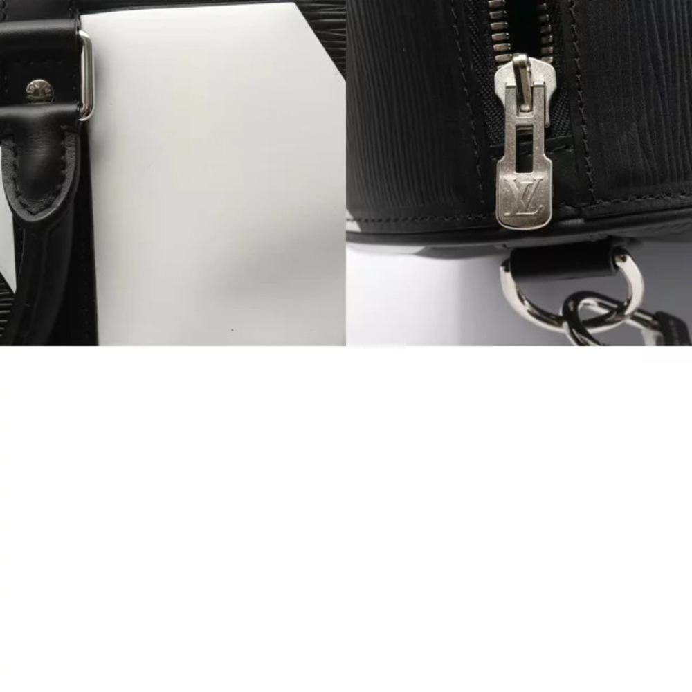 Louis Vuitton Keepall Bandoulire Epi Noir Black Boston Bag Leather Black White - Picture 10 of 10
